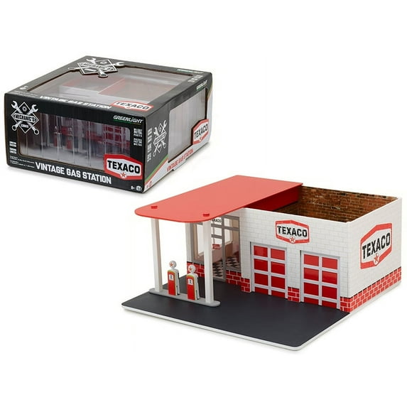 Mechanic\'s Corner Series 1, Vintage Gas Station Texaco Oil 1/64 by Greenlight