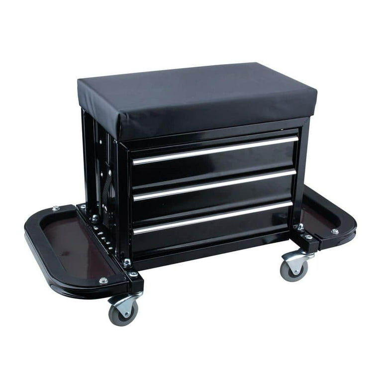 Mechanic's Roller Seat with Drawers and Side Trays Mechanic's Roller Seat with Drawers and Side Trays