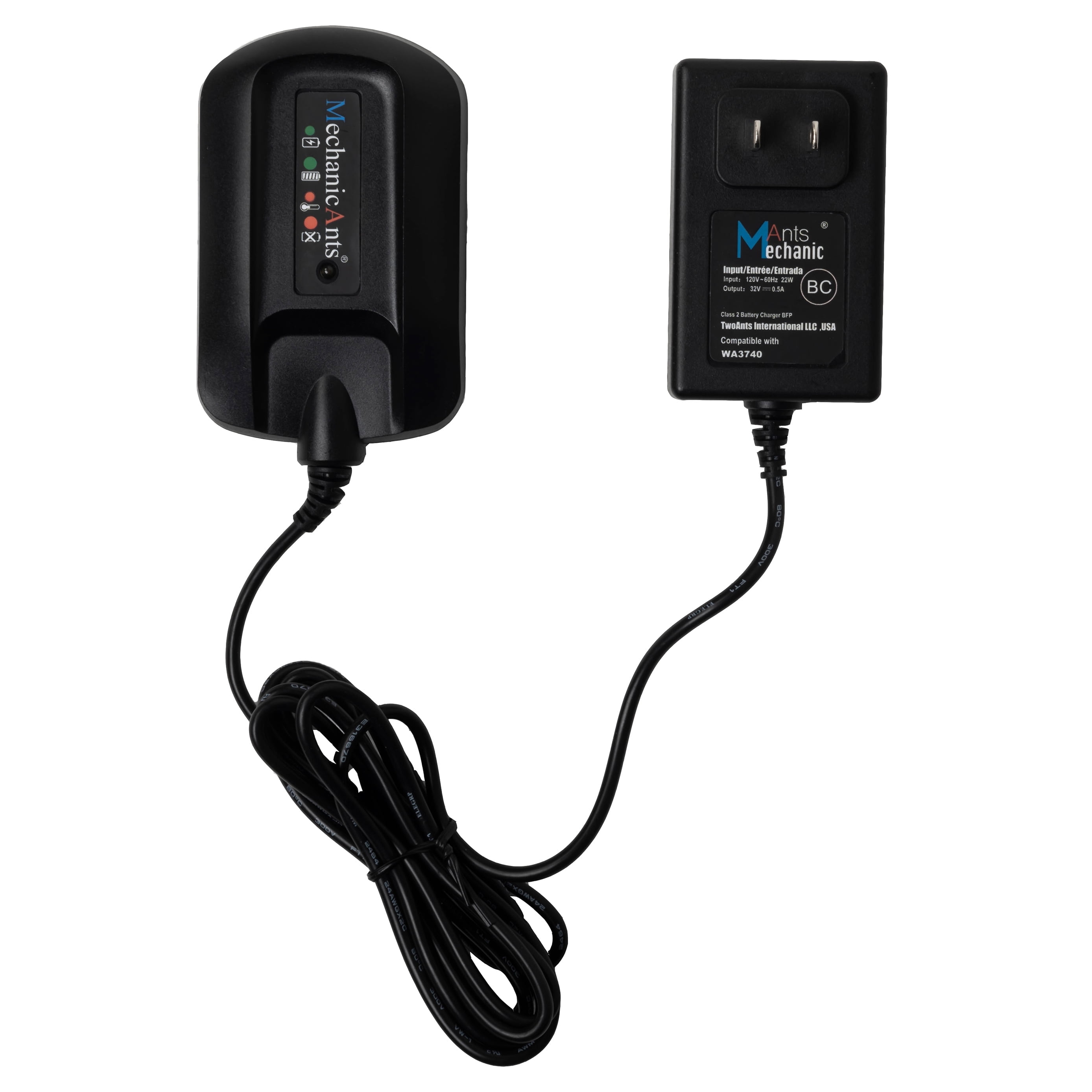 MechanicAnts 32V Lithium-Ion Battery Charger, Compatible with Worx