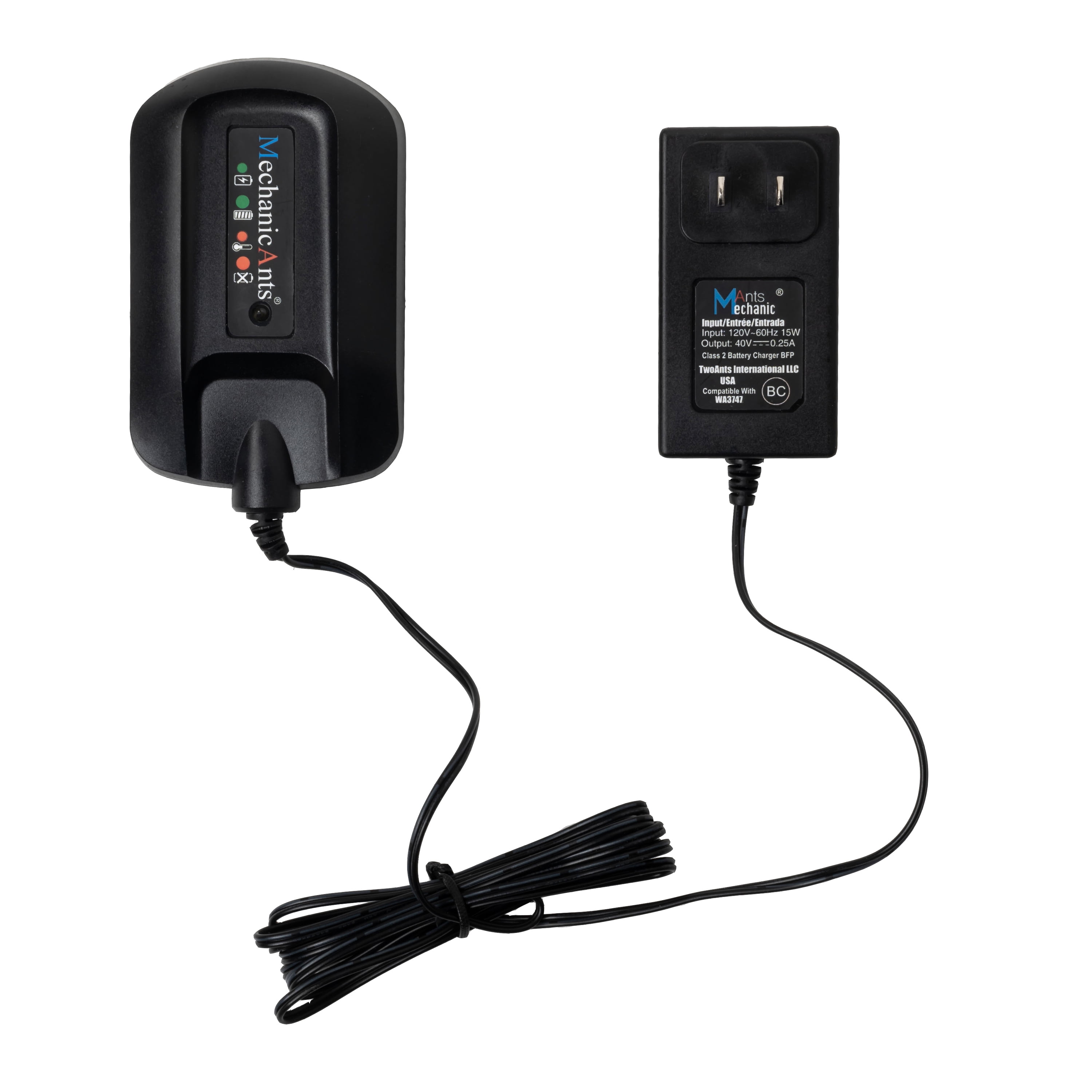 MechanicAnts 40v MAX Lithium Ion Battery Charger for Worx WA3580 Battery Compatible with WORX WA3747