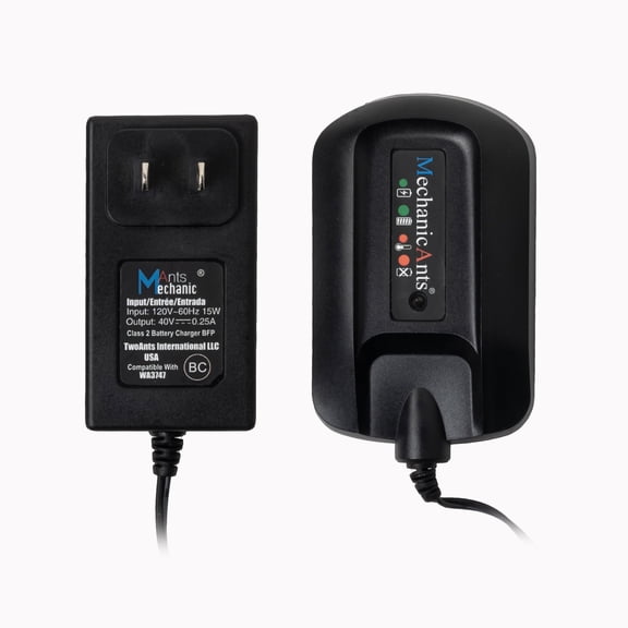 MechanicAnts 40v MAX Lithium Ion Battery Charger for Worx WA3580 Battery, Compatible with WORX WA3747