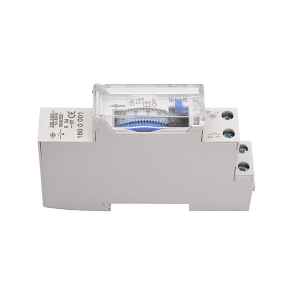 Mechanical 24 Hours Timer Switch DC 12V 30 Minutes Interval 48 Times ON/ OFF Programmable Electrical Timer DIN Rail Installation Relay Switch