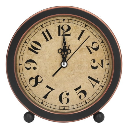 Mechanical Alarm Clock Analog Retro Desk Tabletop Wind Up Timepiece With Night Light Clock Home Decor