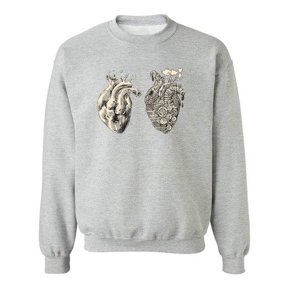 Mechanical And Anatomical Hearts Sweatshirt Men -Image by Shutterstock, Male 4X-Large