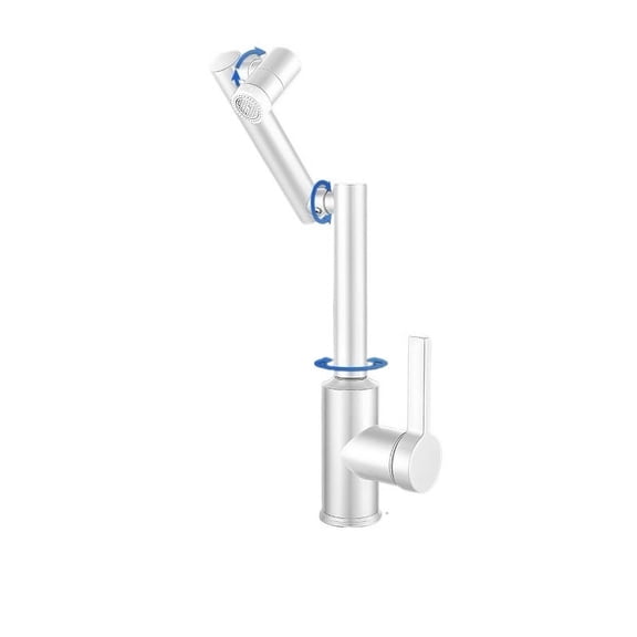 Mechanical Arm Faucet Bathroom Kitchen Sink, Cold And Hot Dual Control Faucet, Expandable Rotating Anti Splash Pressurized Faucet ,Leakproof Design