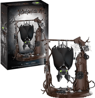 Mechanical Bat Building Blocks Set, 839PCS Gothic Themed Decor Model Kit, Dark Fantasy Home Display Building Toy for Adults & Teens