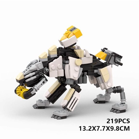 Mechanical Beast Robot Animal MOC Building Blocks, DIY Sci-Fi Mecha Creature Model Kit