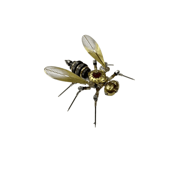 Mechanical Bee 3D DIY Steampunk Metal Insect Model Kit, 130+PCS Metal Assembly Set, Metal Models Building Kits, 3D Puzzle for Teens & Adult Lature Lover
