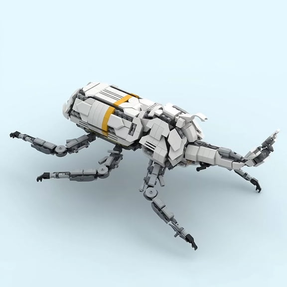 Mechanical Beetle Monster Building Blocks Set | Cybernetic Stag Beetle Model with Articulated Limbs & Wings | DIY Assembly Brick Toy | Gift for Sci-Fi & Insect Collector