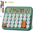 Mechanical Calculator 12 Digit Extra Large 5Inch LCD Display, Battery