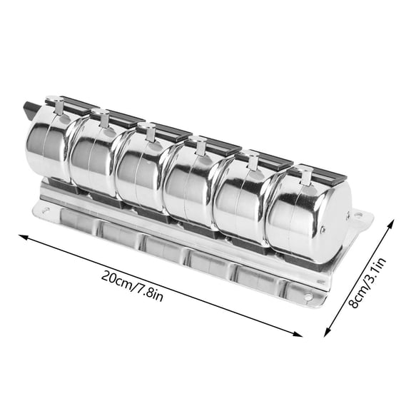 Mechanical Counter Metal Manual Clicker 4Digit Conjoined 6 Units Stainless Steel Tally