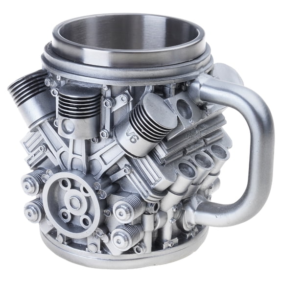 Mechanical Detailing Resin Beer Cup with Stainless Steel Inner Layer Mug Gift