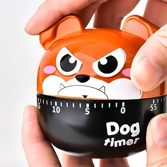 Mechanical Dog Shape Kitchen Timer 60 Minute Countdown Visual Timer for Cooking Baking Studying Office Use No Battery Required