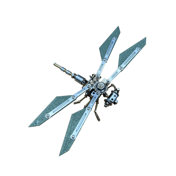 Mechanical Dragonfly Model Metal 3D Insect Puzzle, 126PCS Steampunk DIY Assembly 3D Model Kits to Build Display Piece Hobby Gift for Adults Teens Collection