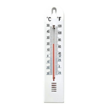 Mechanical Dual Scale Wall Mounted Indoor Outdoor Thermometer Room Temperature Gauge For Home Office Garden Greenhouse