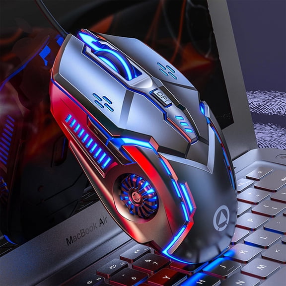 Mechanical E-Sports Wired Mouse for Computer Mouse Gamer Rechargeable Backlight Silent Office USB Mouse for Laptop, Keyboard & Mouse
