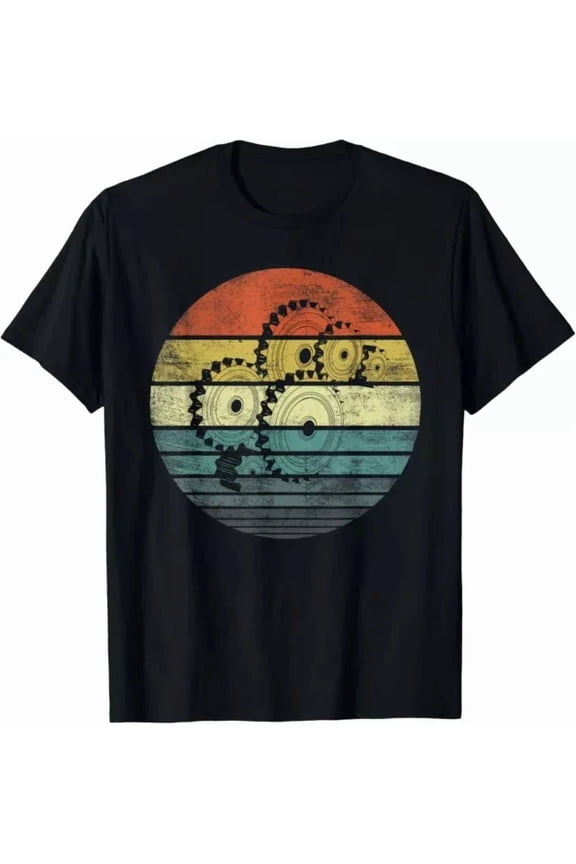 Mechanical Engineer Gifts Funny Retro Cogs Engineering Gear Shirt