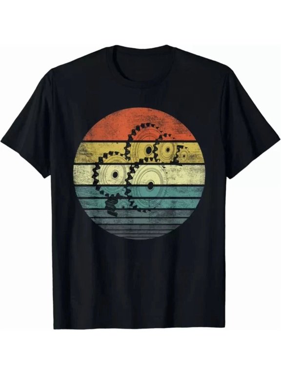 Mechanical Engineer Gifts Funny Retro Cogs Engineering Gear Shirt