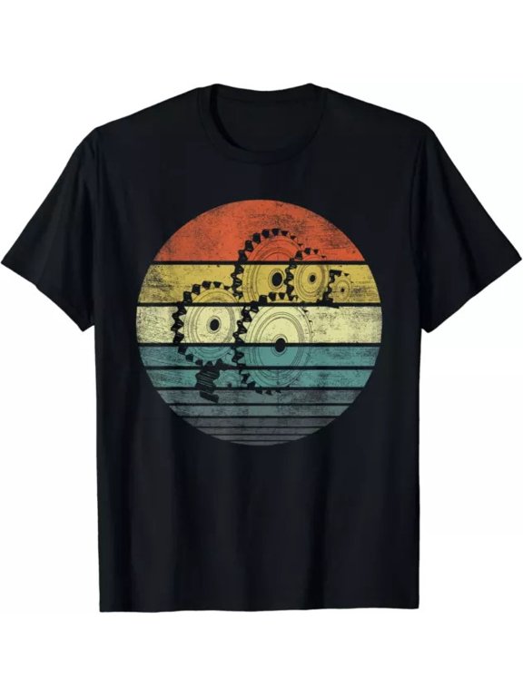 Mechanical Engineer Retro Cogs Gears Gift T-Shirt