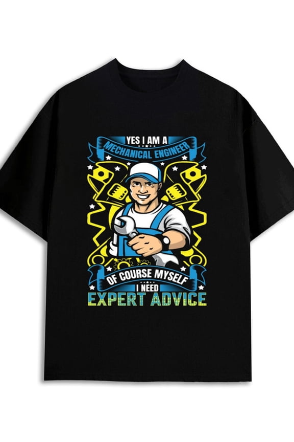 Mechanical Engineer Tee for men 180G 100% Cotton black Trendy Unisex Shirt Graphic Tee tshirts Classic Unisex Shirt Graphic tshirts Original Unisex Shirt Graphic tshirts