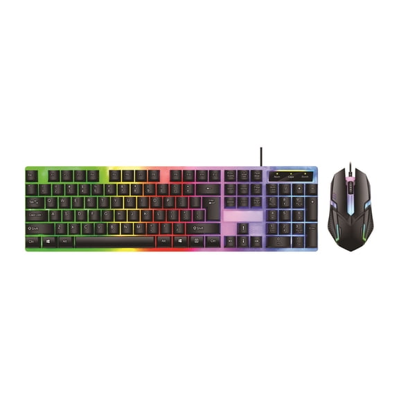 Mechanical Feel Waterproof Keyboards Set 104Key RGBs Backlit Suspended Keycaps USB Cord For And Gaming