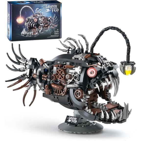 Mechanical Fish Building Sets,Ocean Animal Collection Toy,Adults Home or Office Decor,STEM Building Gift for Asult (1038PCS)