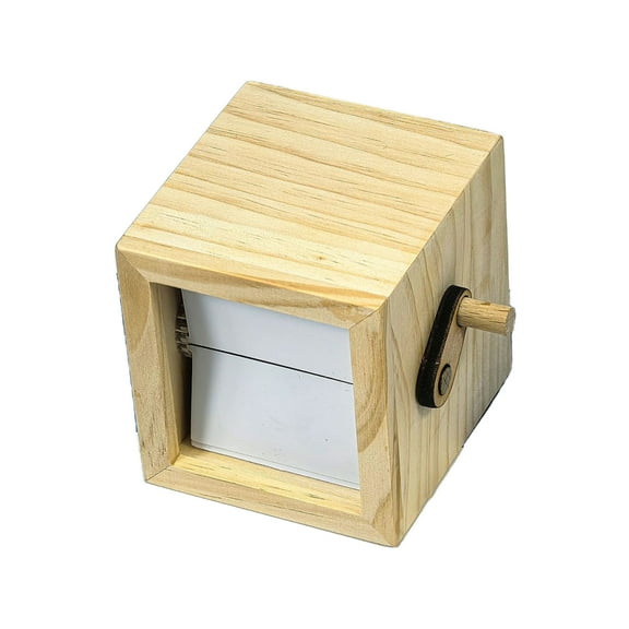 Mechanical Flipbook Photo Album 16 Picture Capacity Hand Crank Operations Wooden Memory Book Frame Home Decoration Gift