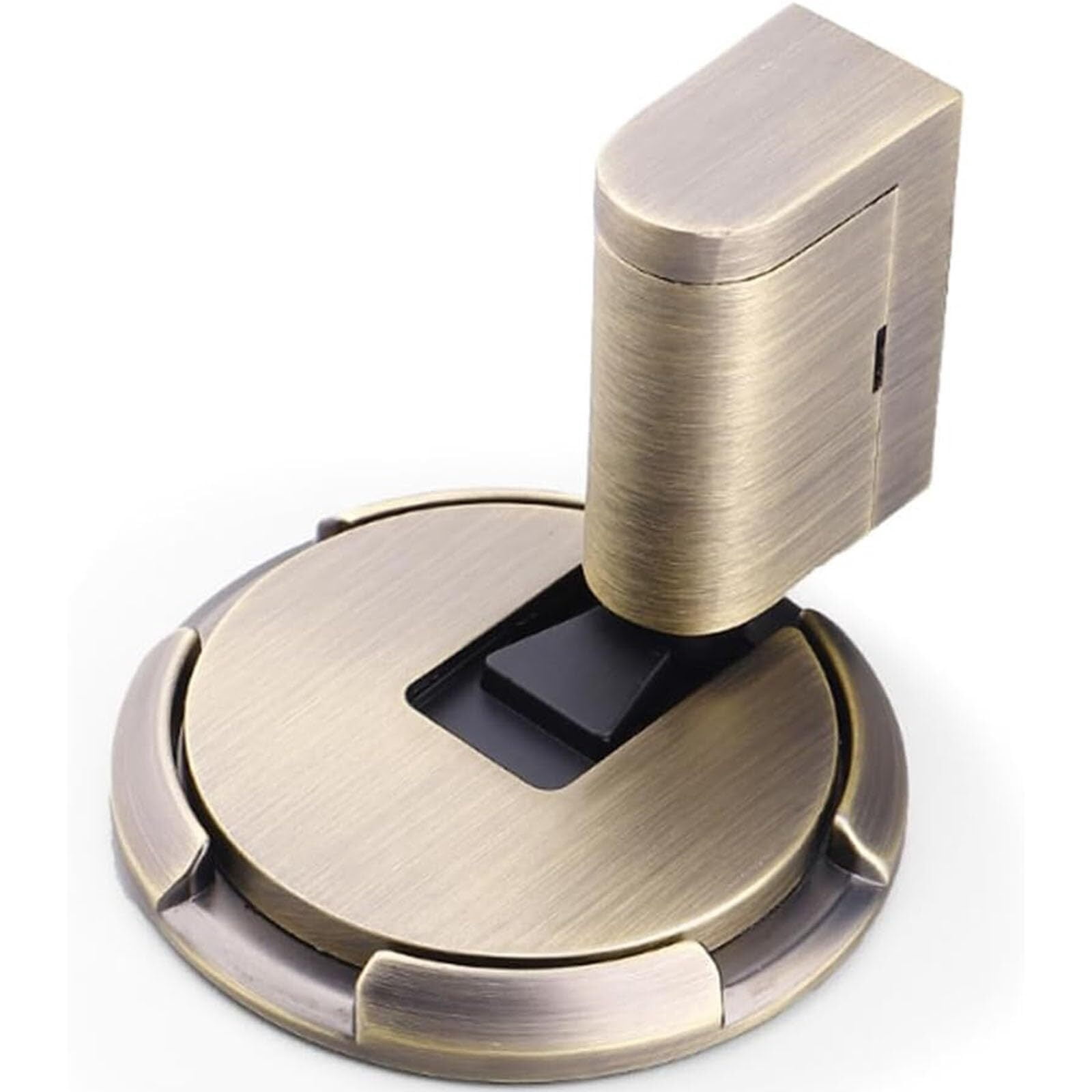 Mechanical Floor Door Stopper – Adjustable Height Windproof Design, Screw Or Adhesive Install, For Home & Office (Bright Gold)