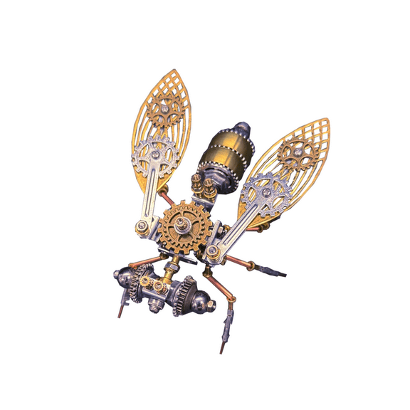 Mechanical Fly B 3D Metal Steampunk Insect Model Kit, 165PCS DIY Steampunk Assembly Toy for Adults, Collectible Creative Desktop Ornament Gift for Enthusiast