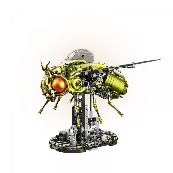 Mechanical Fly Building Set for Adults, Robot Animal Insect Model with Lights & Moving Wings for Home Decor Collection