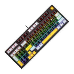 Mechanical Gaming Keyboard Corded 96-Key LED Backlits LED Backlights Keycap