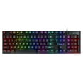 thumbnail image 1 of Mechanical Gaming Keyboard, RGB 104 Keys Ultra-Slim LED Backlit USB Wired Keyboard with Blue Switch, Durable Abs Keycaps/Anti-Ghosting/Spill-Resistant Computer Keyboard for PC Mac Xbox Gamer, 1 of 11