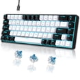 thumbnail image 1 of Mechanical Gaming Keyboard Wired, 68 Keys RGB Backlit 60% Keyboard,Multimedia & Anti-ghosting Keys for Windows Computer Laptop PC Mac Gamer,Black and White, 1 of 8