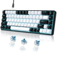 thumbnail image 1 of Mechanical Gaming Keyboard Wired, 68 Keys RGB Backlit 60% Keyboard,Multimedia & Anti-ghosting Keys for Windows Computer Laptop PC Mac Gamer,Black and White, 1 of 8