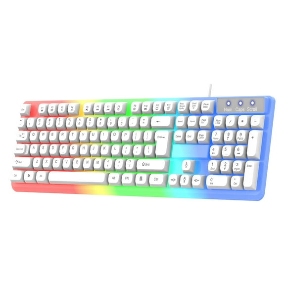 Mechanical Gaming Keyboard with LED Backlit Keyboard 104 Keys Corded Computer Keyboard for Laptop PC Gamer Office Work