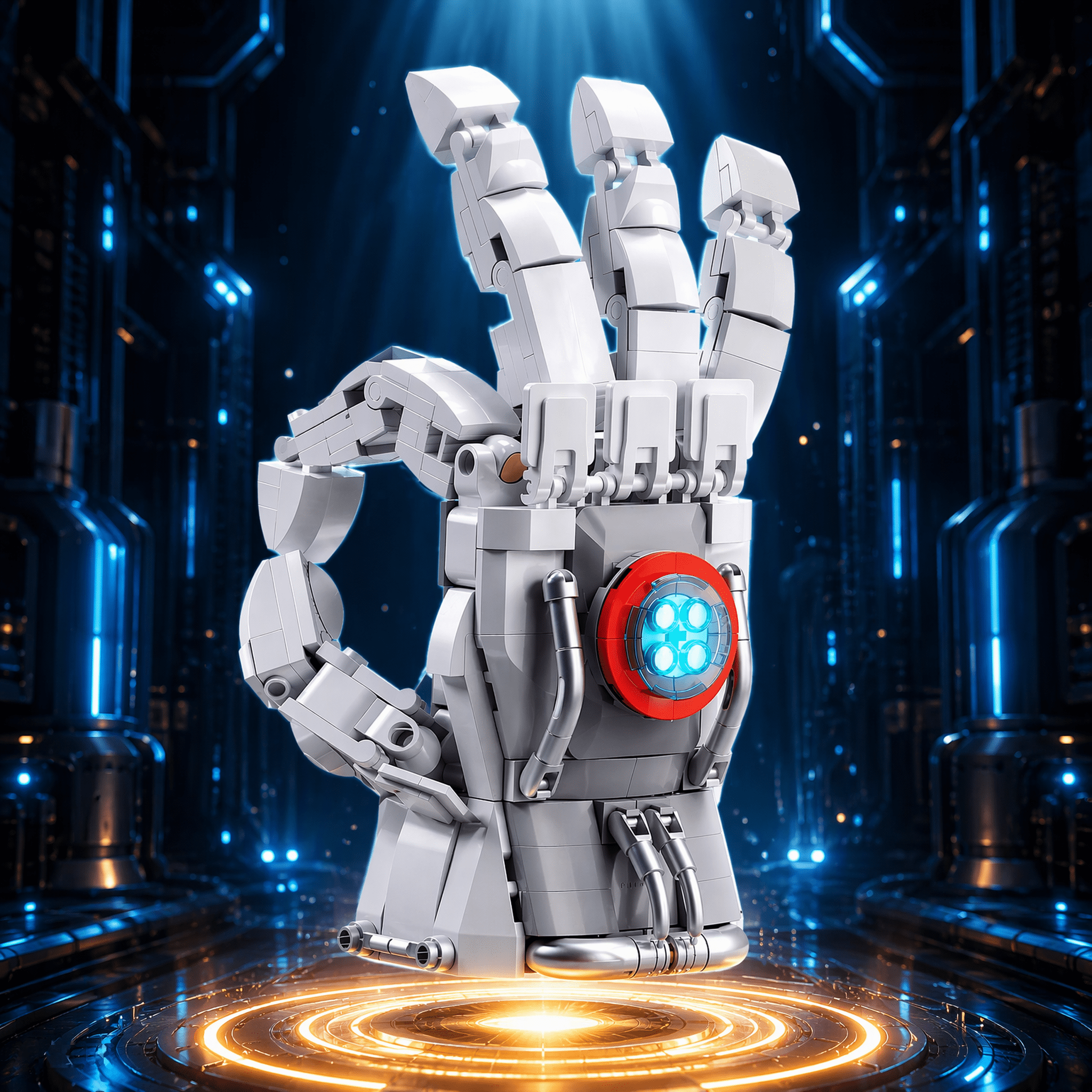 Finger/hand Framing Mechanical Gauntlet Building Set with Articulated Fingers, Futuristic ...