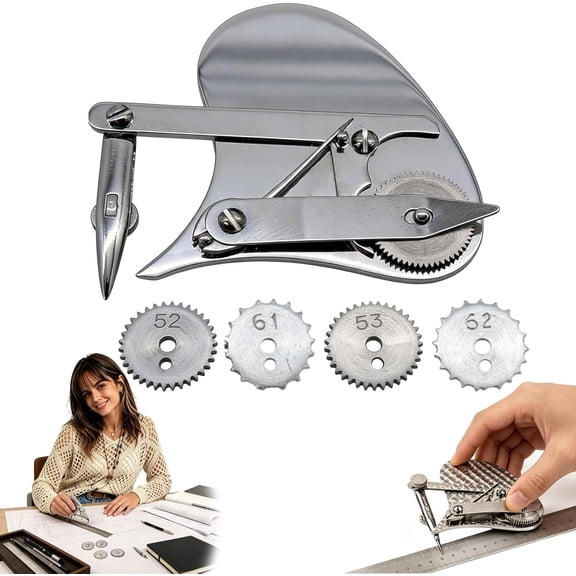 Mechanical Gear Train Ruling Pen, Professional Technical Dotting Pens Kit for Drawing, Vintage Precision Dotting Pen Set: The Blueprint Drafting Tool, for Architects Designers
