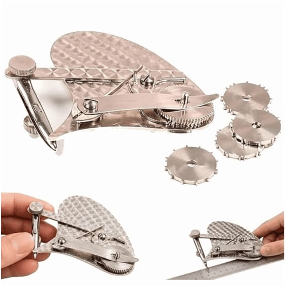Mechanical Gear Train Ruling Pen, Vintage Precision Dotting Pen Set with 4 Interchangeable Dotting Wheels, Technical Drawing and Blueprint Drafting Tool for Architects, Engineers