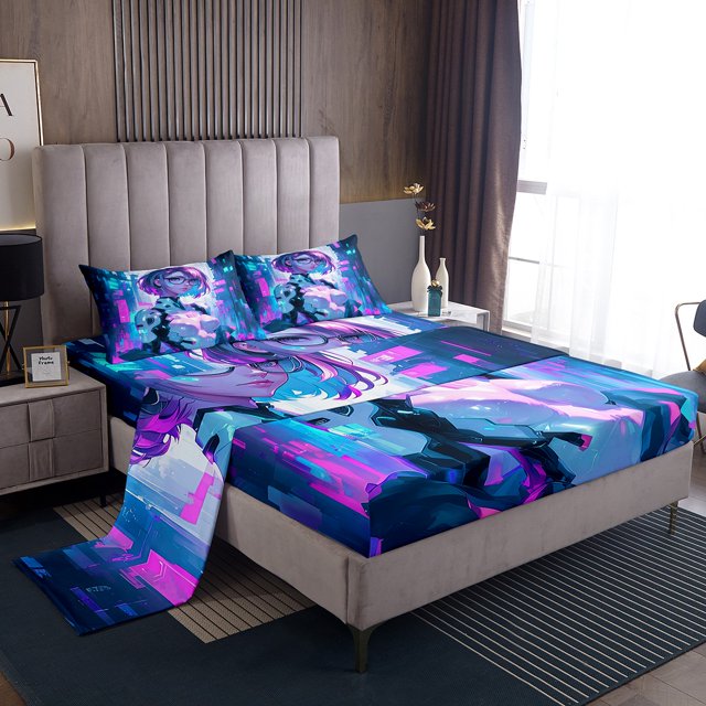 Mechanical Girl Sheet Set Futurism Virtual Reality Theme Sheets