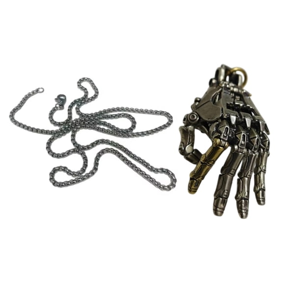 Mechanical Hand Pendant Necklace Copper Jewelry Fashion Statement Clavicle Chain