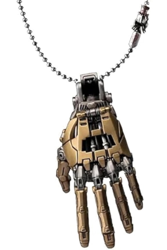 Mechanical Hand Pendant for Necklace, Movable Finger Joints Robot Hand Charm Jewelry, Steampunk Arm Necklace, for Men Women