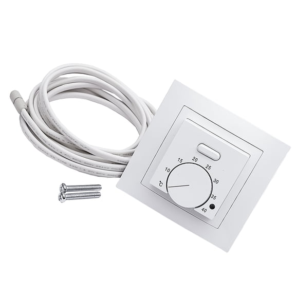 Mechanical Heating Thermostat With External 16A Load Capacity 220V Temperature Adjustment Knob Protecting Home Installation