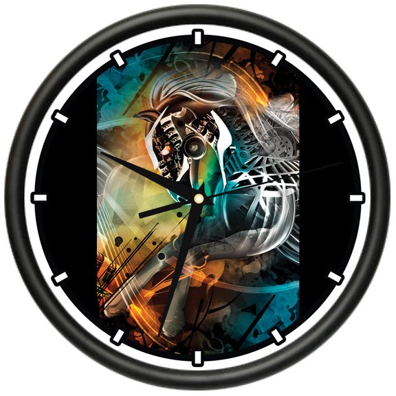 Mechanical Horse Design Wall Clock | Precision Quartz Movement | Décor For School Class Office Bedroom Decoration