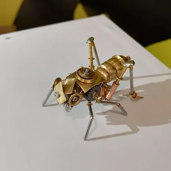 Mechanical Insect The Cricket Metal Sculpture Insect Steampunk Home Decor