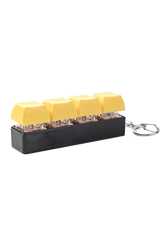 Mechanical Key Switch Tester Keychain with Four Switches and Keycaps for Keyboard Enthusiasts and Gamers
