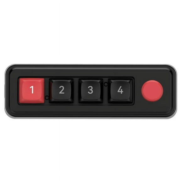 Mechanical Keyboard 4 Keys 1 Knob Macro Programming Keyboard RGB Wired Hot Swap Macro Gaming Mechanical Keyboard Black