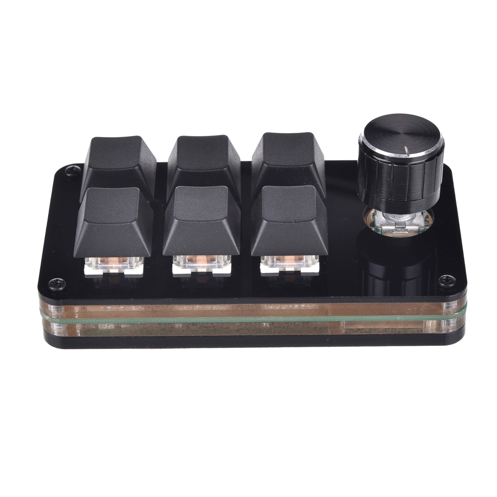 Mechanical Keyboard 6 Keys Keyboard with 1 Knob Design Professional Programmable Keypad for Gaming