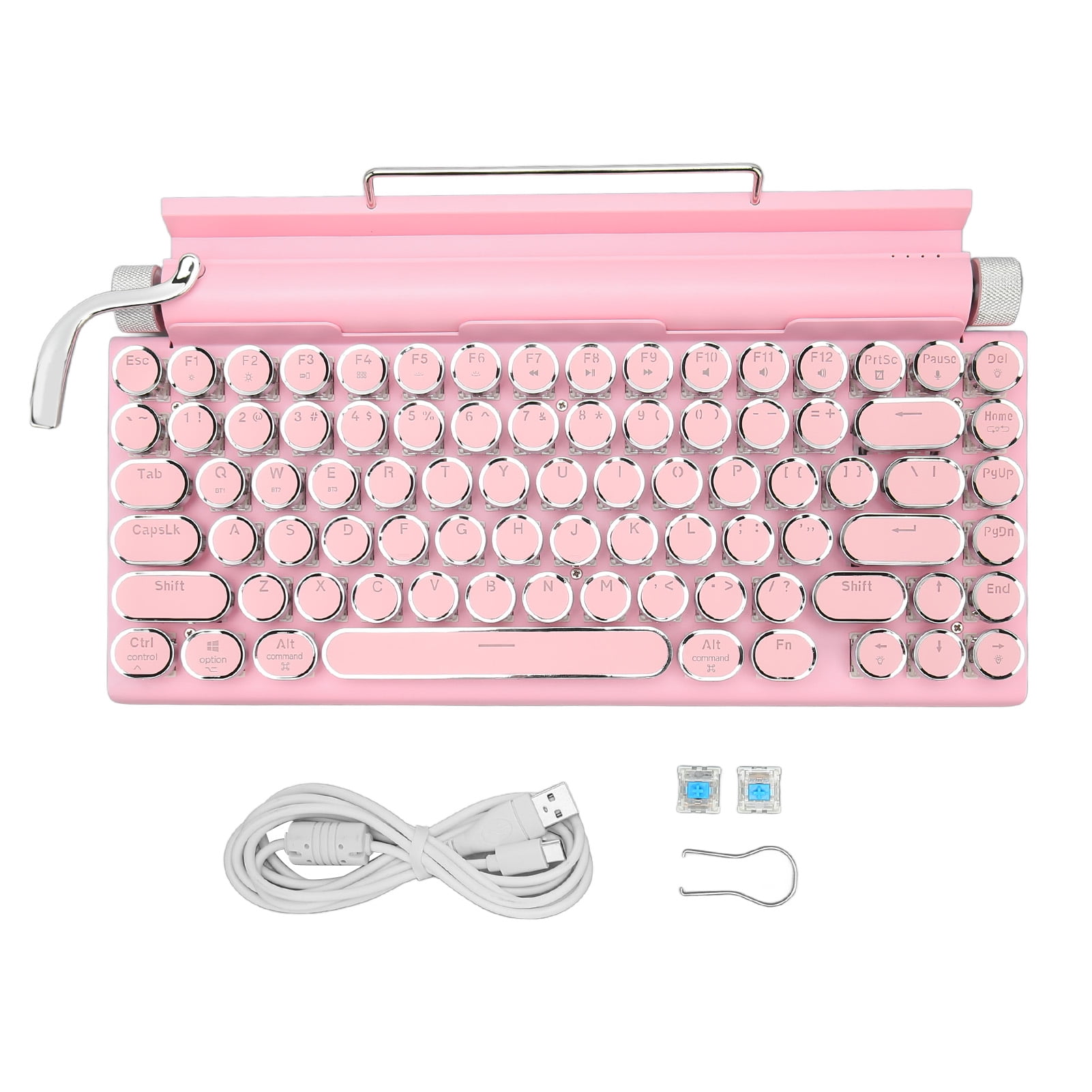 Mechanical keyboard 83 key knob control round keycaps ergonomic plug