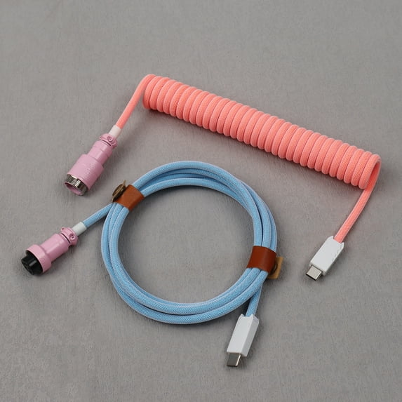 Mechanical Keyboard Custom Coiled Cable Type C to USB C Cable Custom Gaming Coiled Keyboard Charging Cable