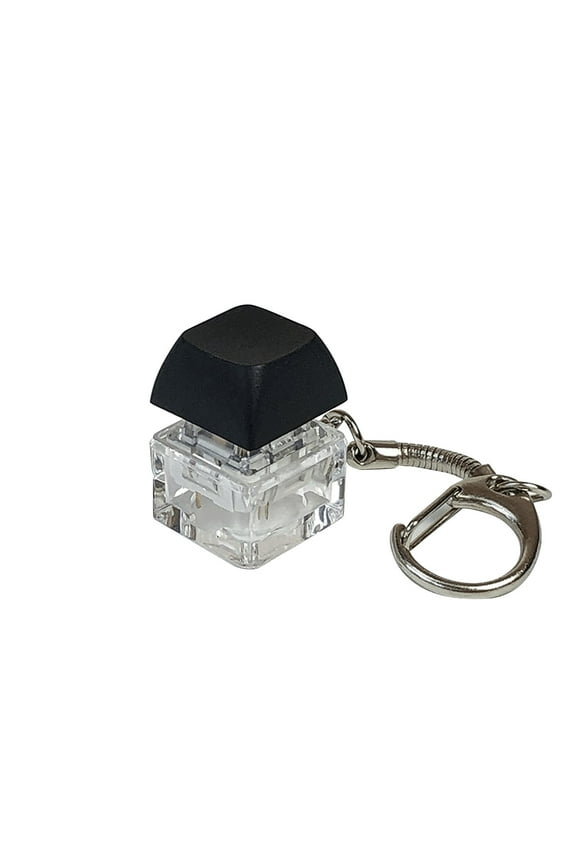 Mechanical Keyboard Fidget Keychain, Tactile Key Clicker for Stress Relief, Office Desktop Finger Exercise Toy, Portable Blue Switch Clicking Keychain